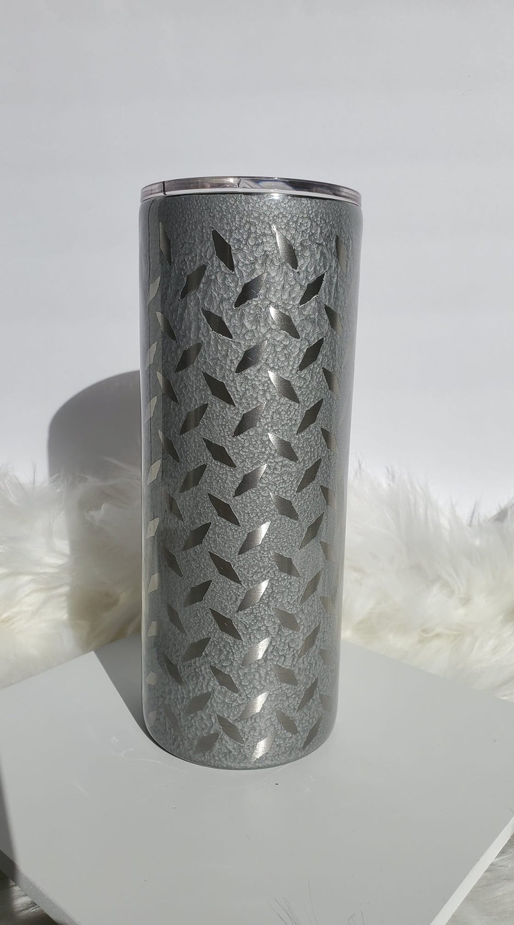 Diamond Plate Tumbler - Can be personalized