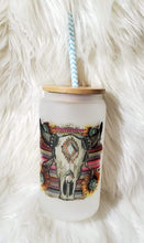 Load image into Gallery viewer, Glass cans with bamboo lids and decorative straw
